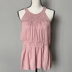 Maurices Blush Crochet Tank Top
